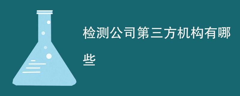 检测公司第三方机构有哪些